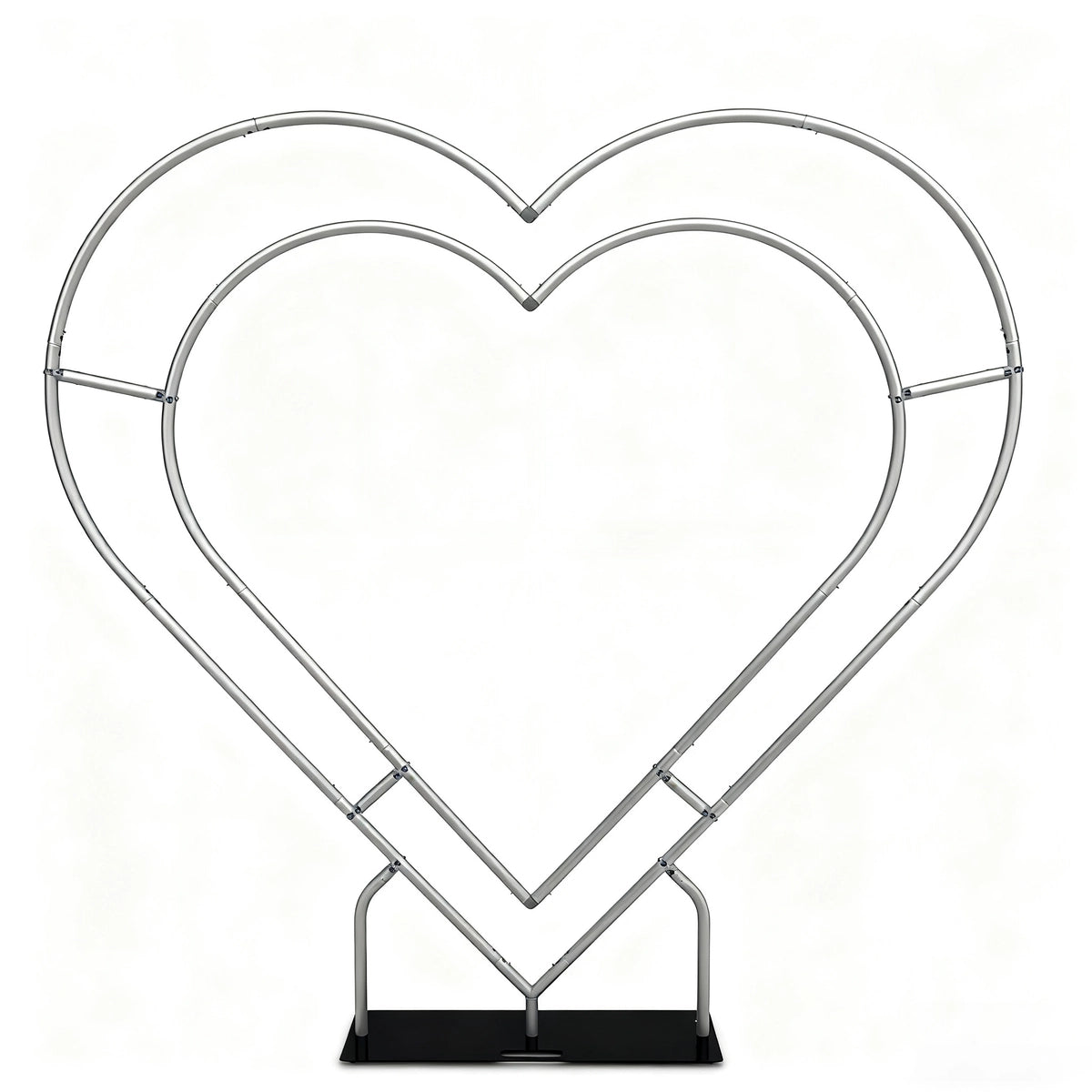 8FT Heart Shape Wedding Metal Arch Stand