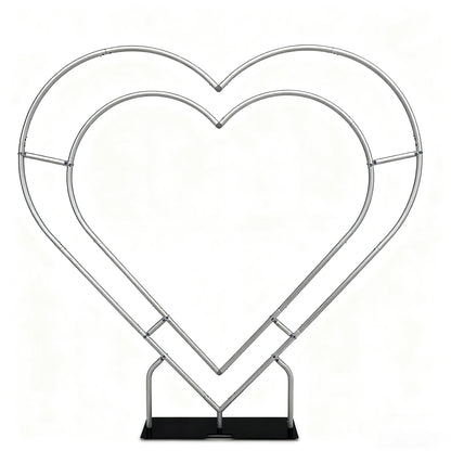 8FT Heart Shape Wedding Metal Arch Stand
