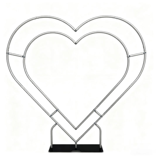 8FT Heart Shape Wedding Metal Arch Stand