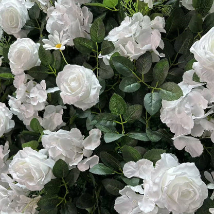 Flower Wall 3D Artificial Rolling Up White Floral Backdrop for Party Decor