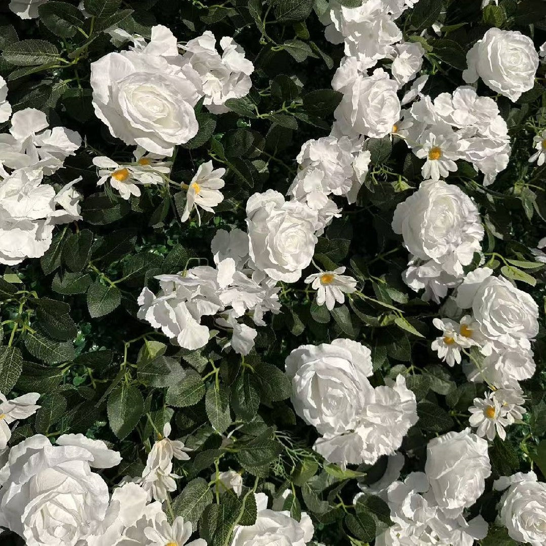 Flower Wall 3D Artificial Rolling Up White Floral Backdrop for Party Decor