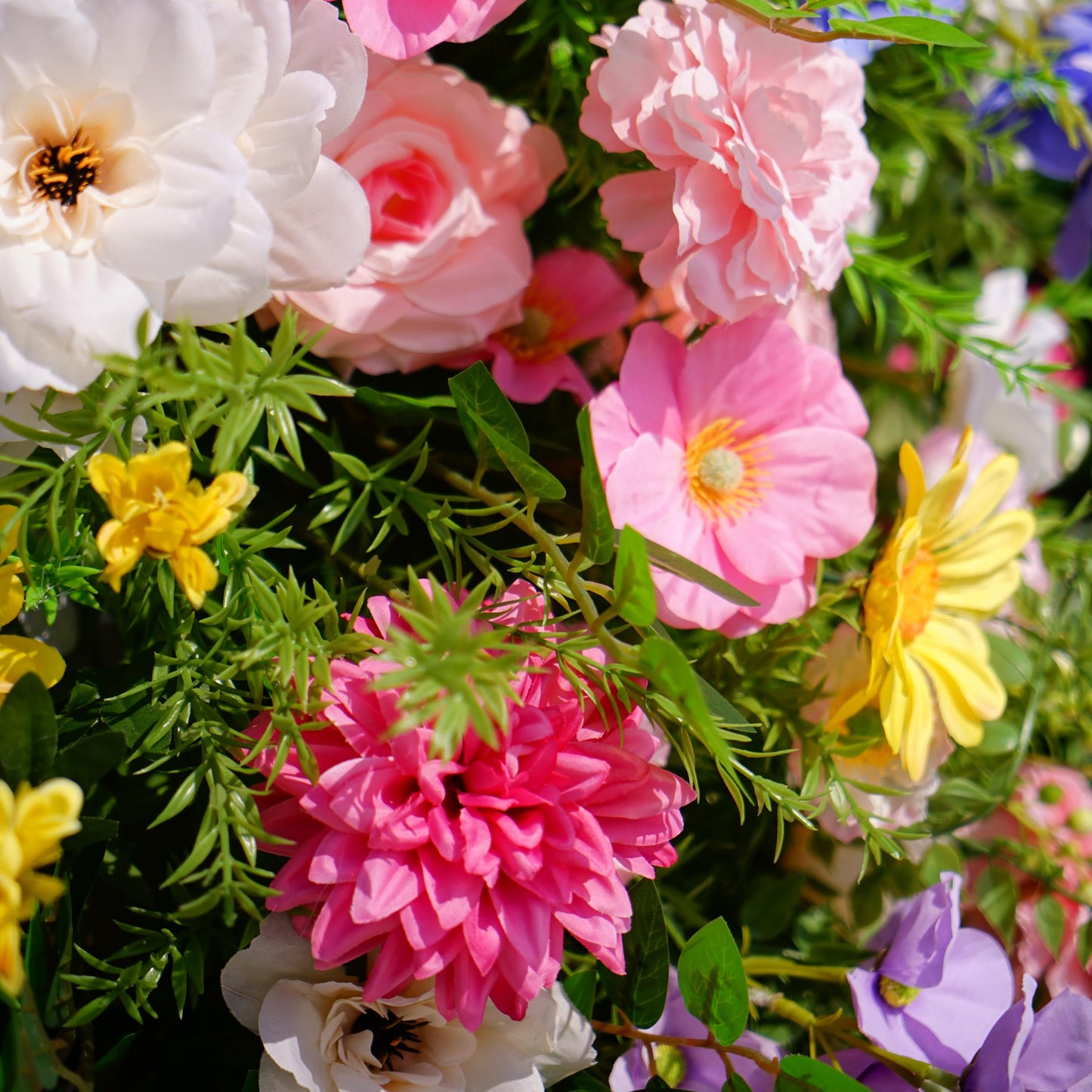 Flower Arch Colorful Flower Pillar For Party Decor Including Frame