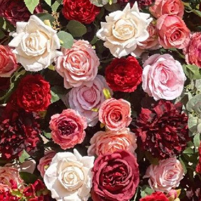 Flower Arch Red White Rose Flower Pillar For Party Decor Including Frame