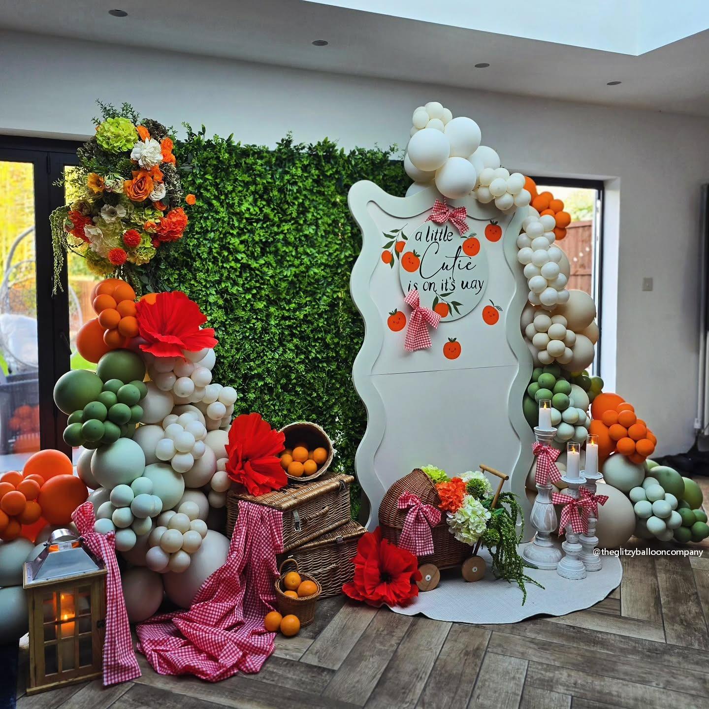 Greenery Walls  2D Green Grass Wall Backdrop Fabric Rolling Up Curtain