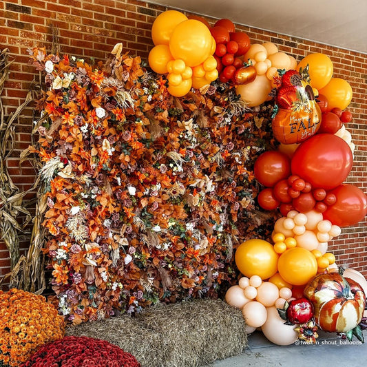 5D Yellow Fall Flower Wall Backdrop for Wedding Decor