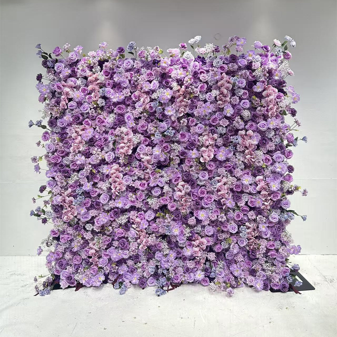 Flower Wall 7D Purple Rolling Up Curtain Floral Backdrop Wedding Party Proposal Decor