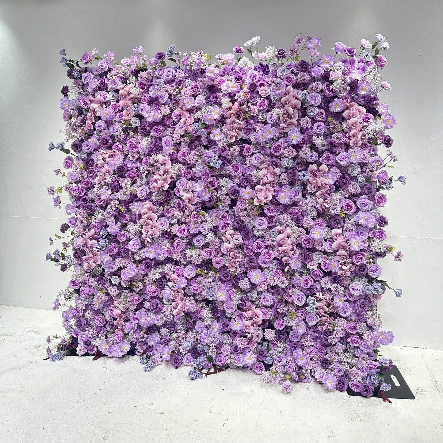 Flower Wall 7D Purple Rolling Up Curtain Floral Backdrop Wedding Party Proposal Decor