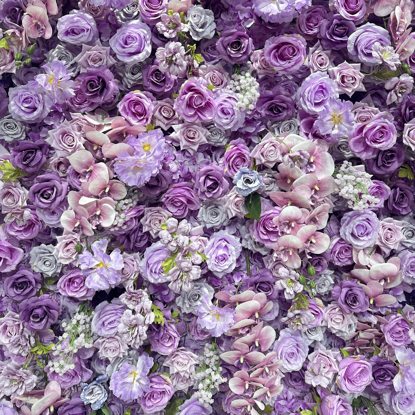 Flower Wall 7D Purple Rolling Up Curtain Floral Backdrop Wedding Party Proposal Decor
