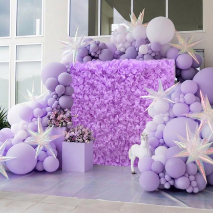 8×8ft Purple Tulle Backdrop Decorative Wall for Wedding Party Event