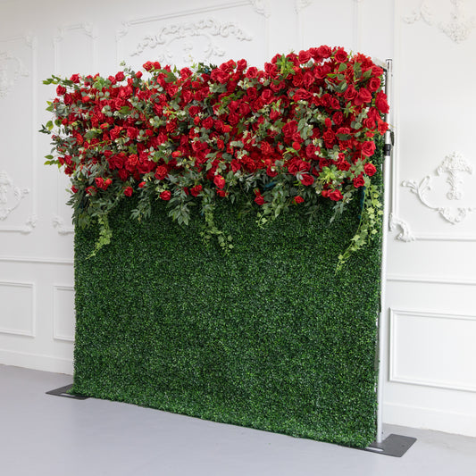 FLASH SALE Flower Wall 2D Milan Green Wall Fabric Rolling Up Curtain Floral Backdrop Wedding Party Proposal Decor