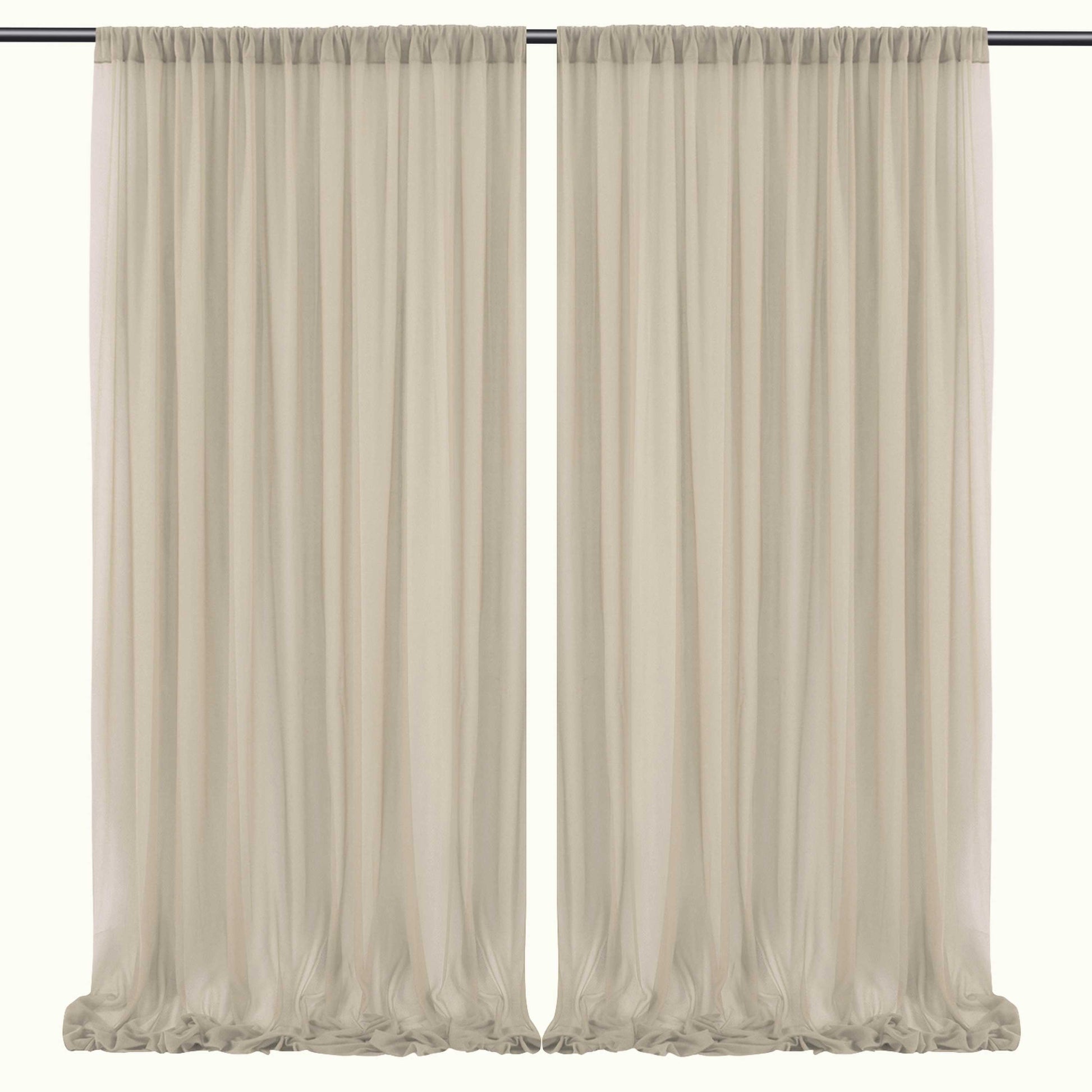 Chiffon Draping Curtains Draps Backdrop for Weeding Party Baby Shower Ceremony Window Decor - KetieStory
