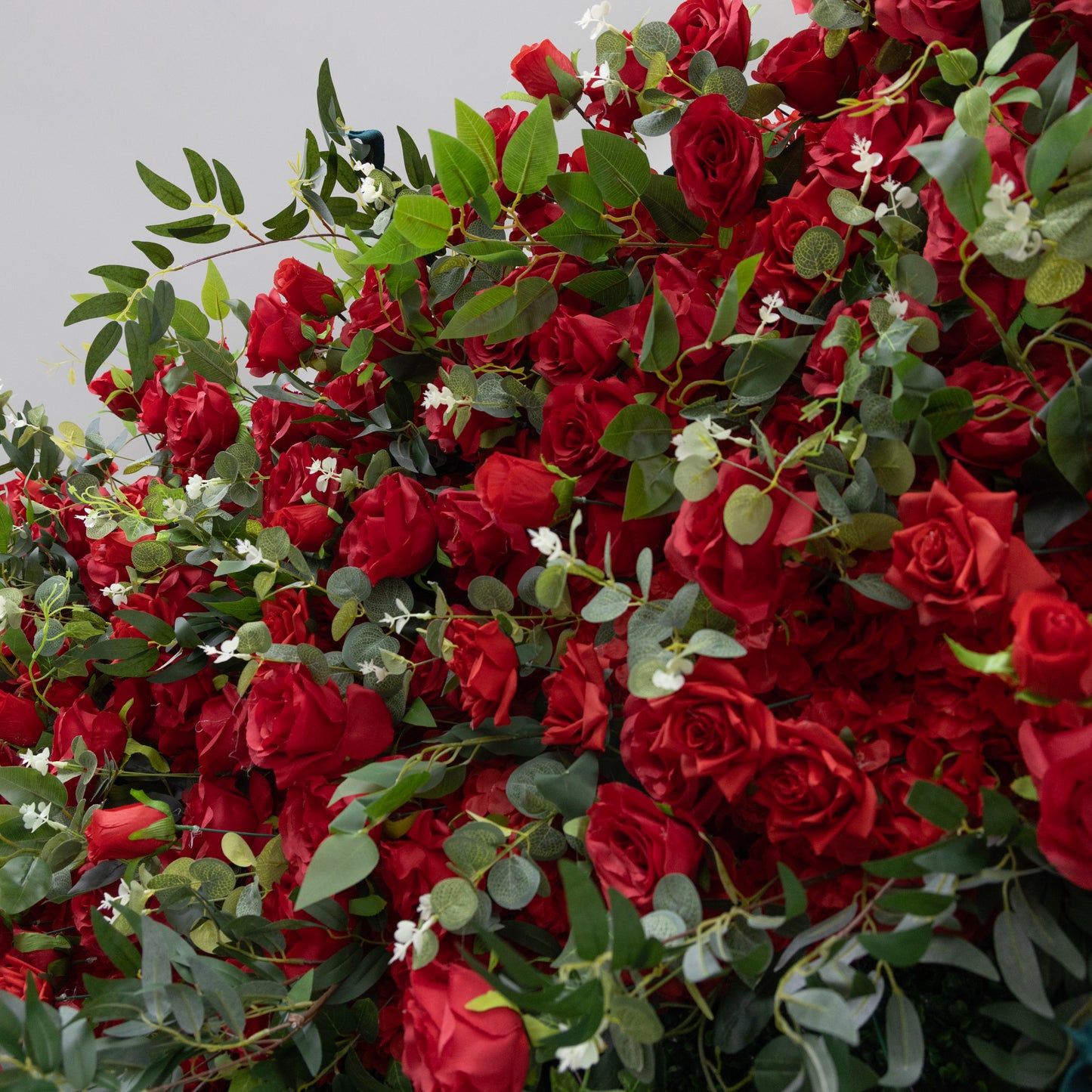 Flower Wall 3D Red Rose Florals Cover Wedding Party Proposal Decor