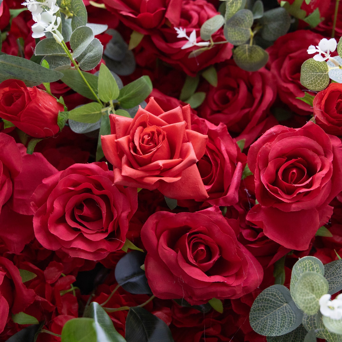 Flower Wall 3D Red Rose Florals Cover Wedding Party Proposal Decor