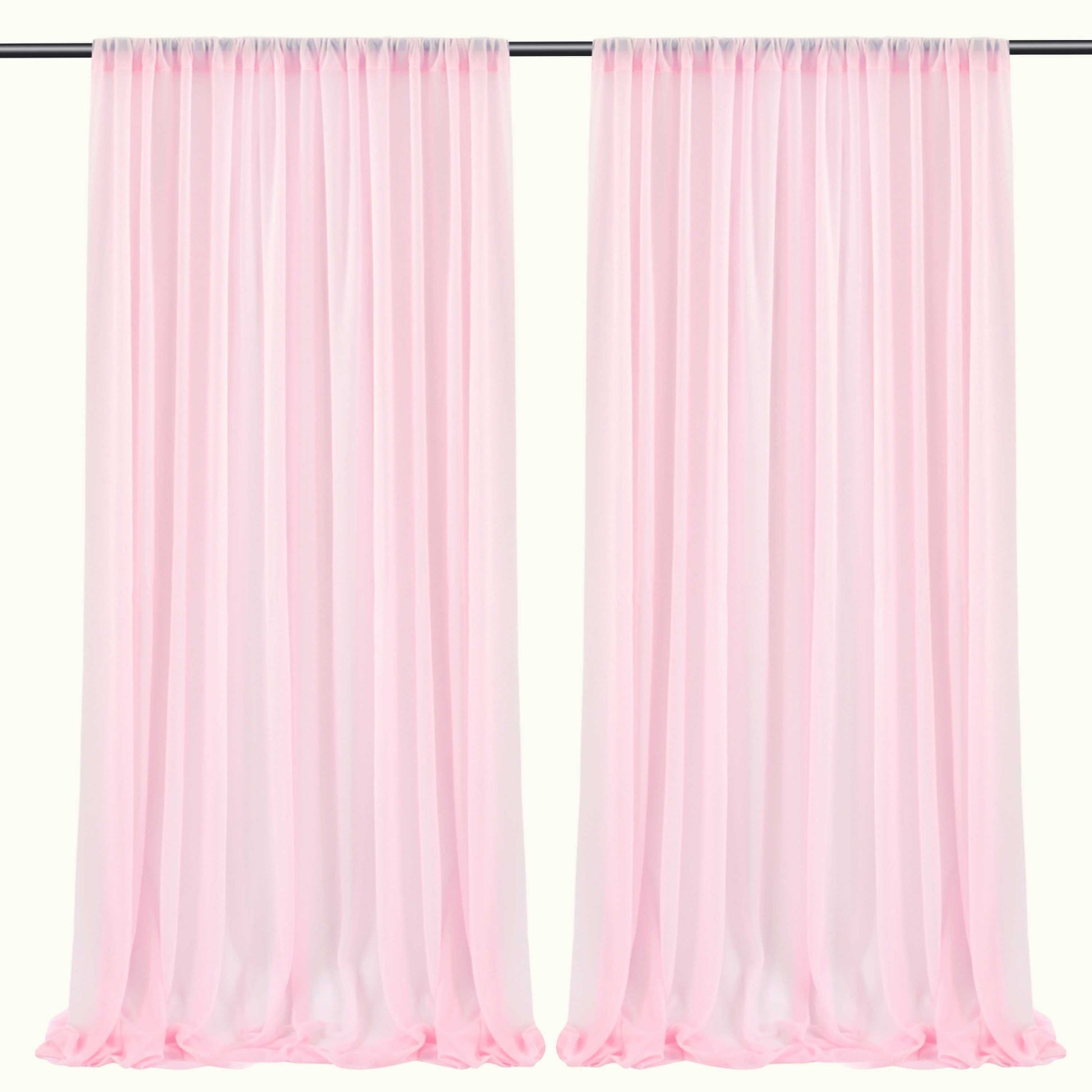Chiffon Draping Curtains Draps Backdrop for Weeding Party Baby Shower Ceremony Window Decor - KetieStory