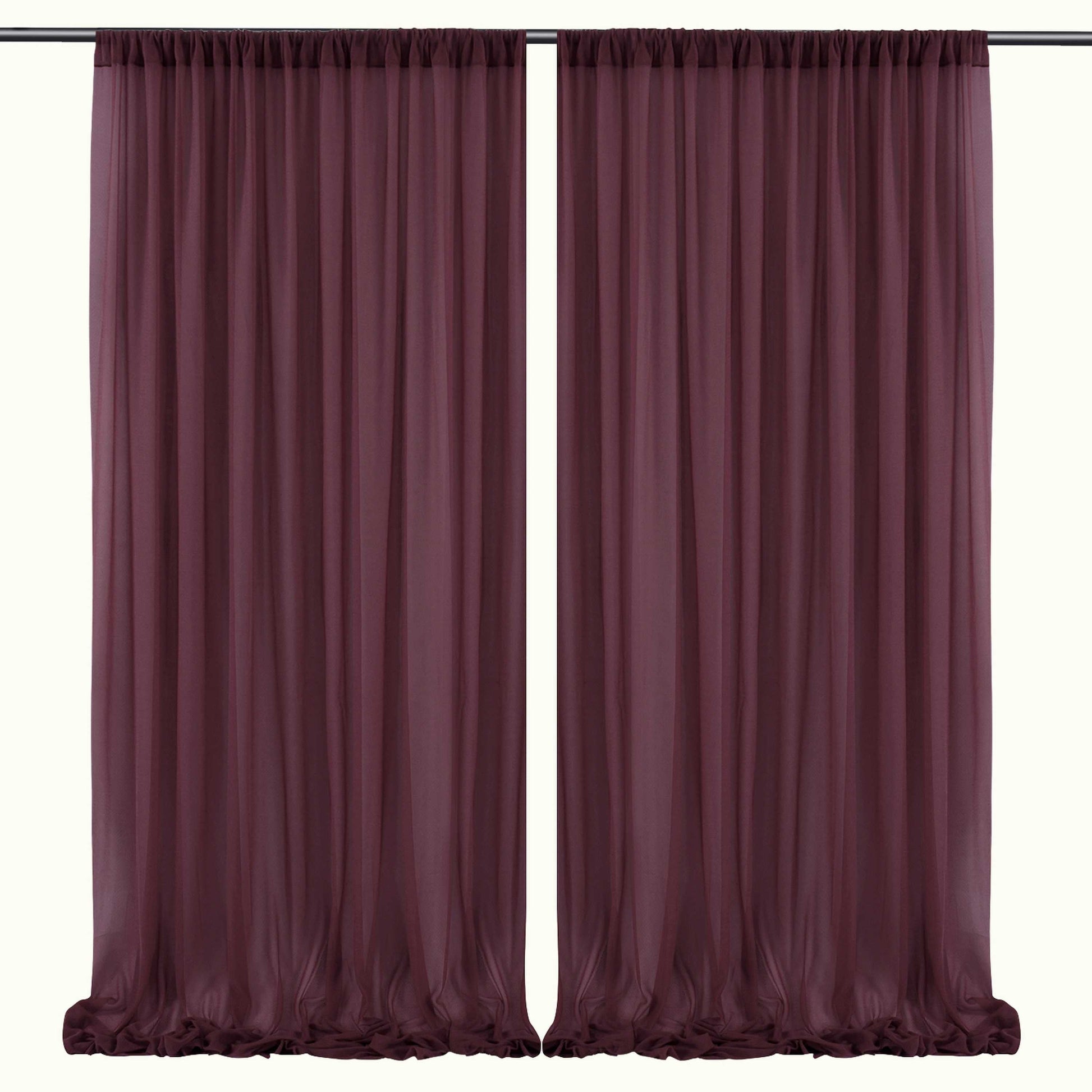 Chiffon Draping Curtains Draps Backdrop for Weeding Party Baby Shower Ceremony Window Decor - KetieStory