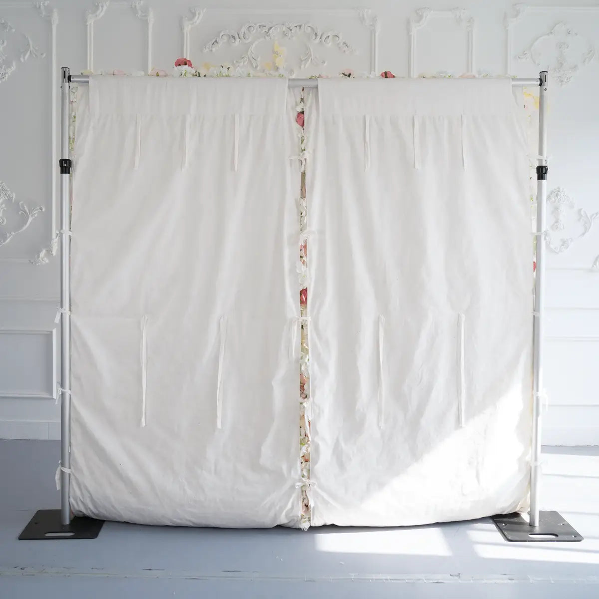 Lightning Deals: Flower Wall 5D Pink Creamy White Artificial Floral Backdrop for Event Party Decor