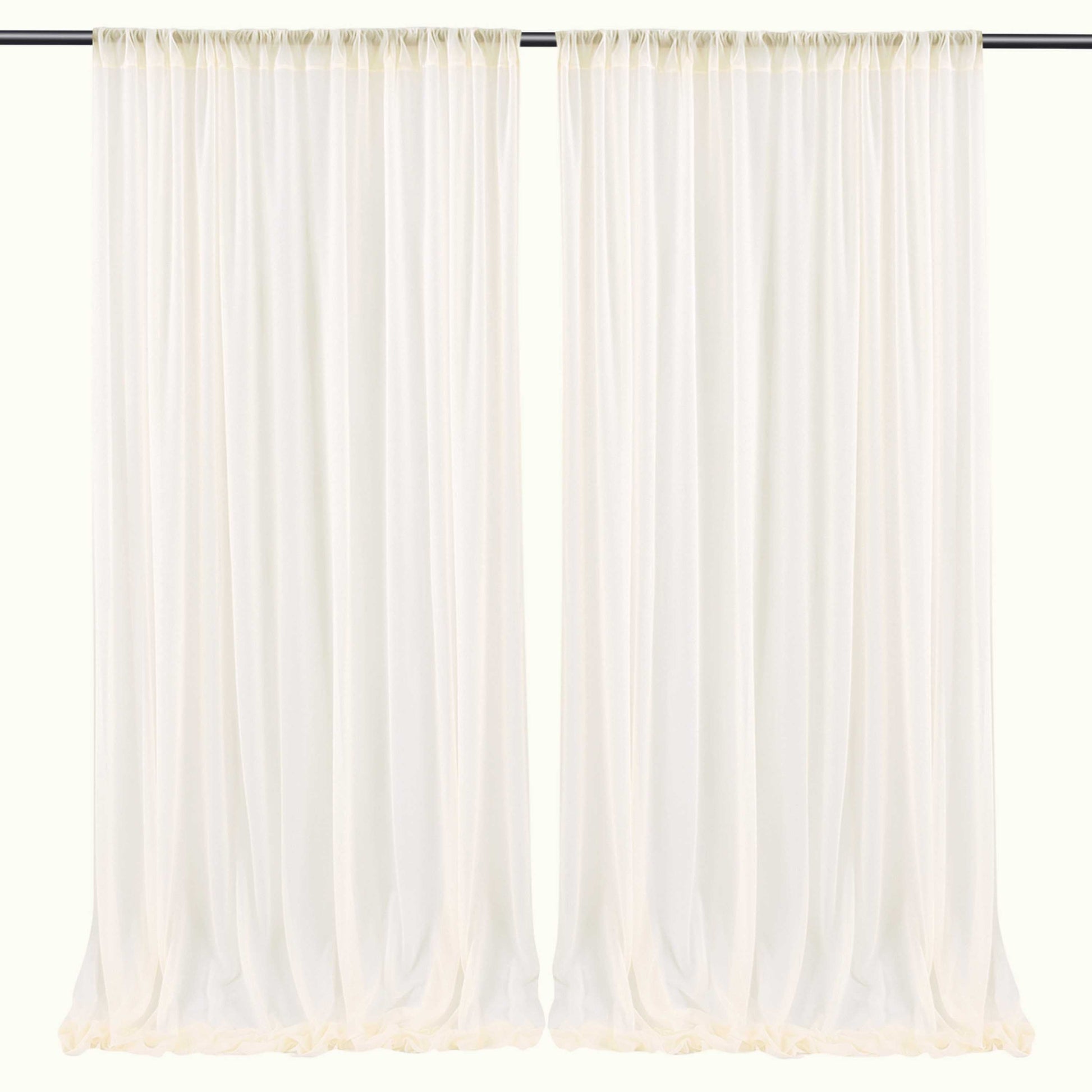 Chiffon Draping Curtains Draps Backdrop for Weeding Party Baby Shower Ceremony Window Decor - KetieStory