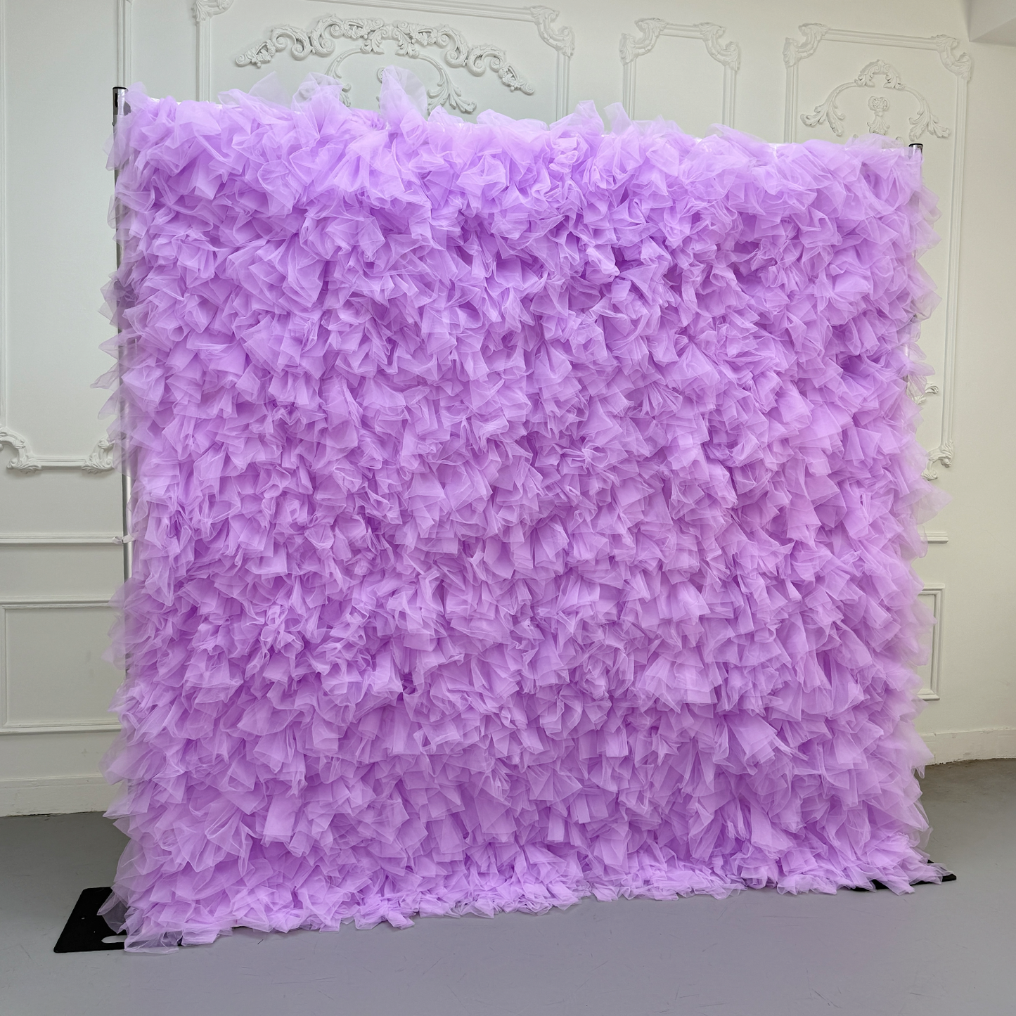 8×8ft Purple Sheer Tulle Decorative Wall Backdrop for Wedding Party Event