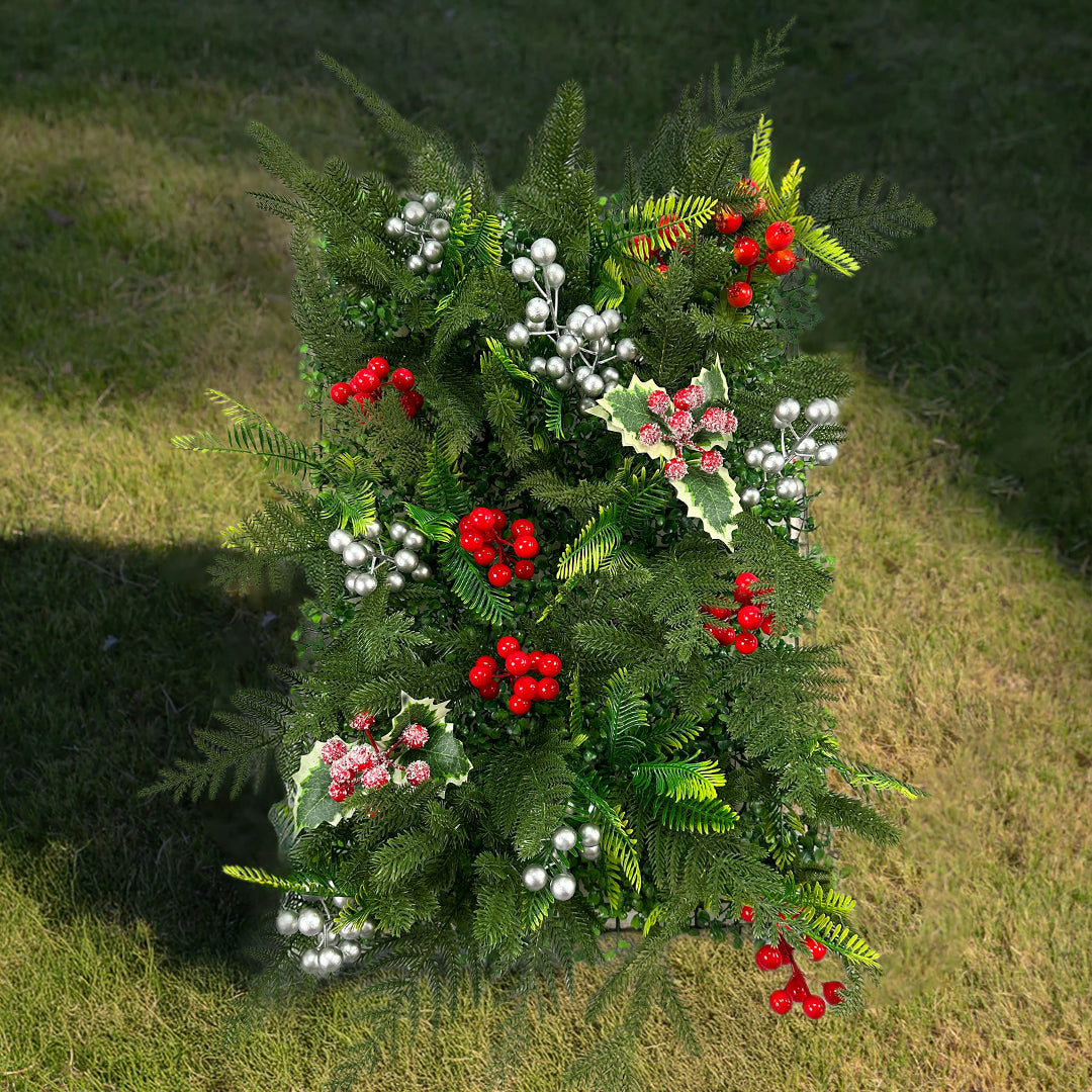 Flower Wall 5D Christmas Pine Sprig Floral Backdrop for Party Home Decor