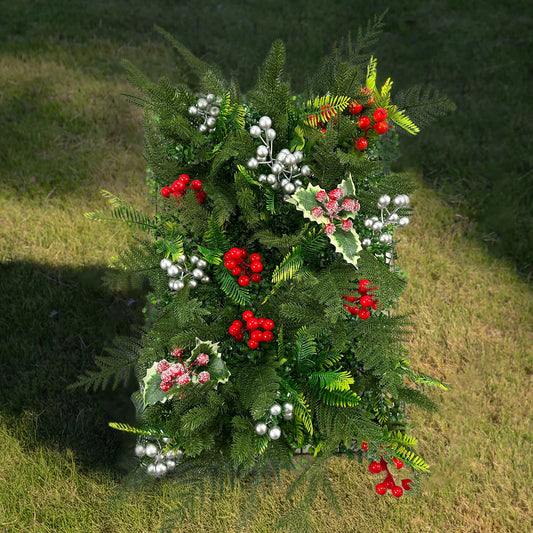 Flower Wall 5D Christmas Pine Sprig Floral Backdrop for Party Home Decor