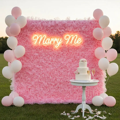8×8ft Pink Tulle Backdrop Decorative Wall for Wedding Gender Reveal Party Event
