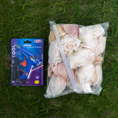 Flower Wall 3D Light Pink & Coffee Fabric Rolling Up Curtain Floral Backdrop For Party Decor