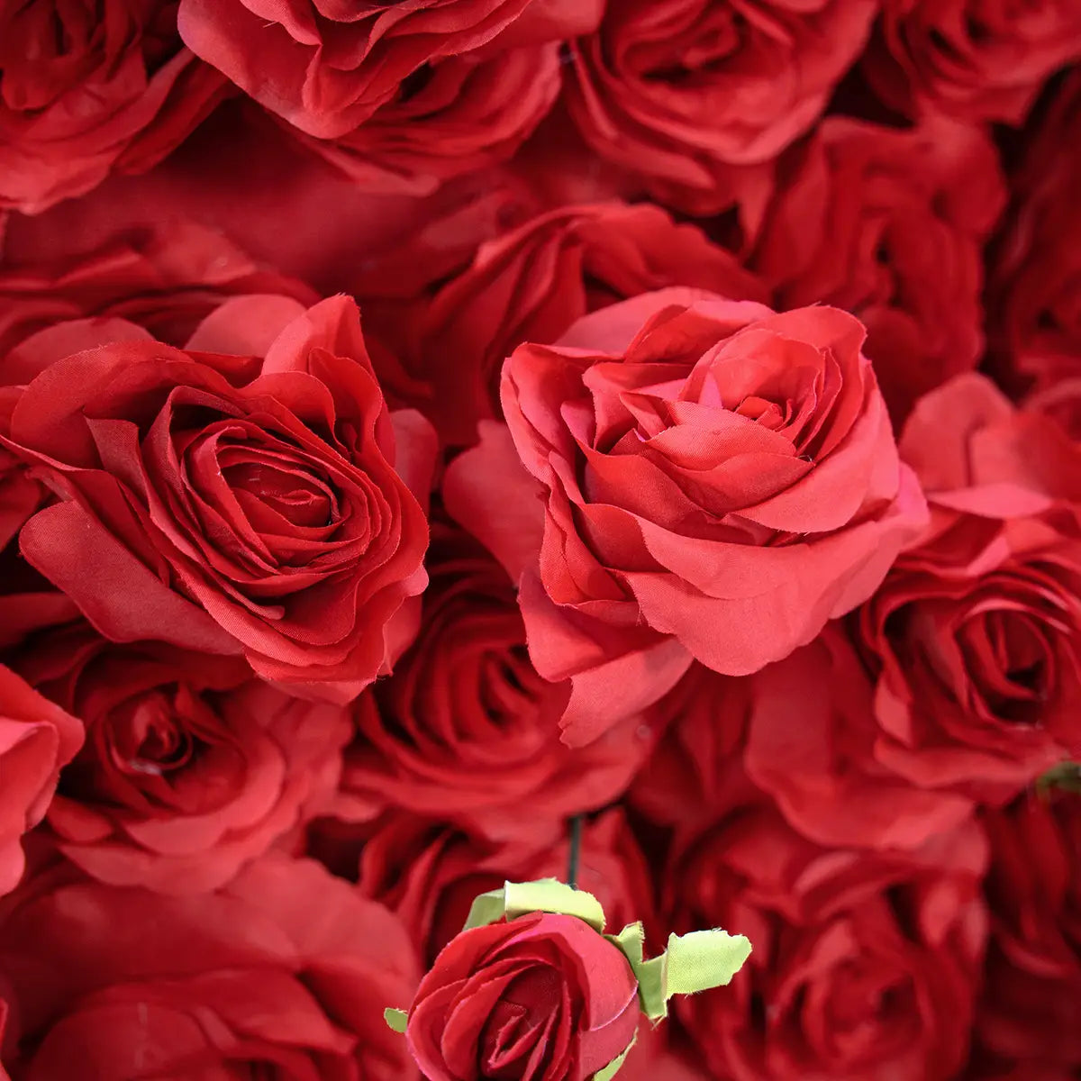 Lightning Deals: Flower Wall 3D Bright Red Roses Fabric Rolling Up Curtain Floral Backdrop Wedding Party Proposal Decor