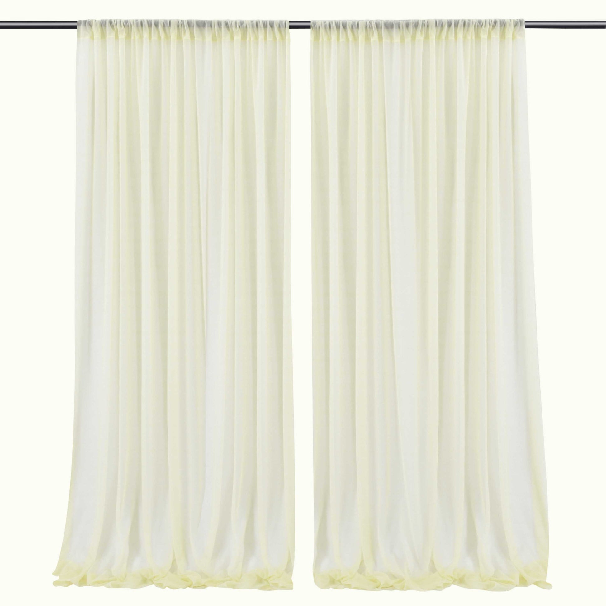 Chiffon Draping Curtains Draps Backdrop for Weeding Party Baby Shower Ceremony Window Decor - KetieStory