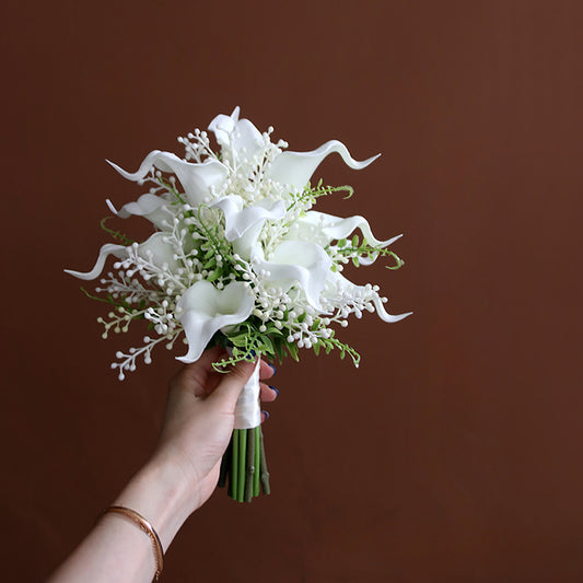 Bridal Bouquet Calla Lily & Pearl Fruit for Wedding Party Proposal - KetieStory
