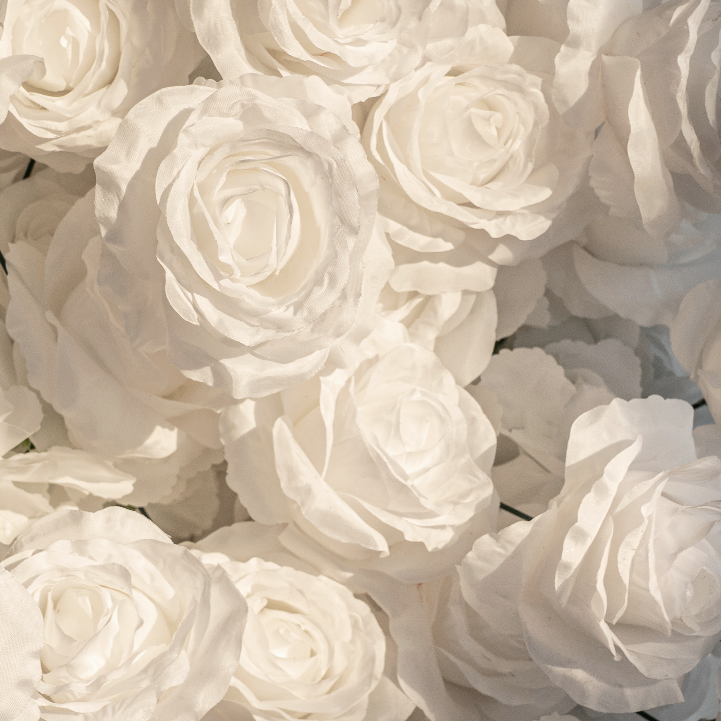 Lightning Deals: Flower Arch 8x8ft 5D Heart Shaped White Roses Floral Fabric Backdrop Proposal Wedding Party Decor