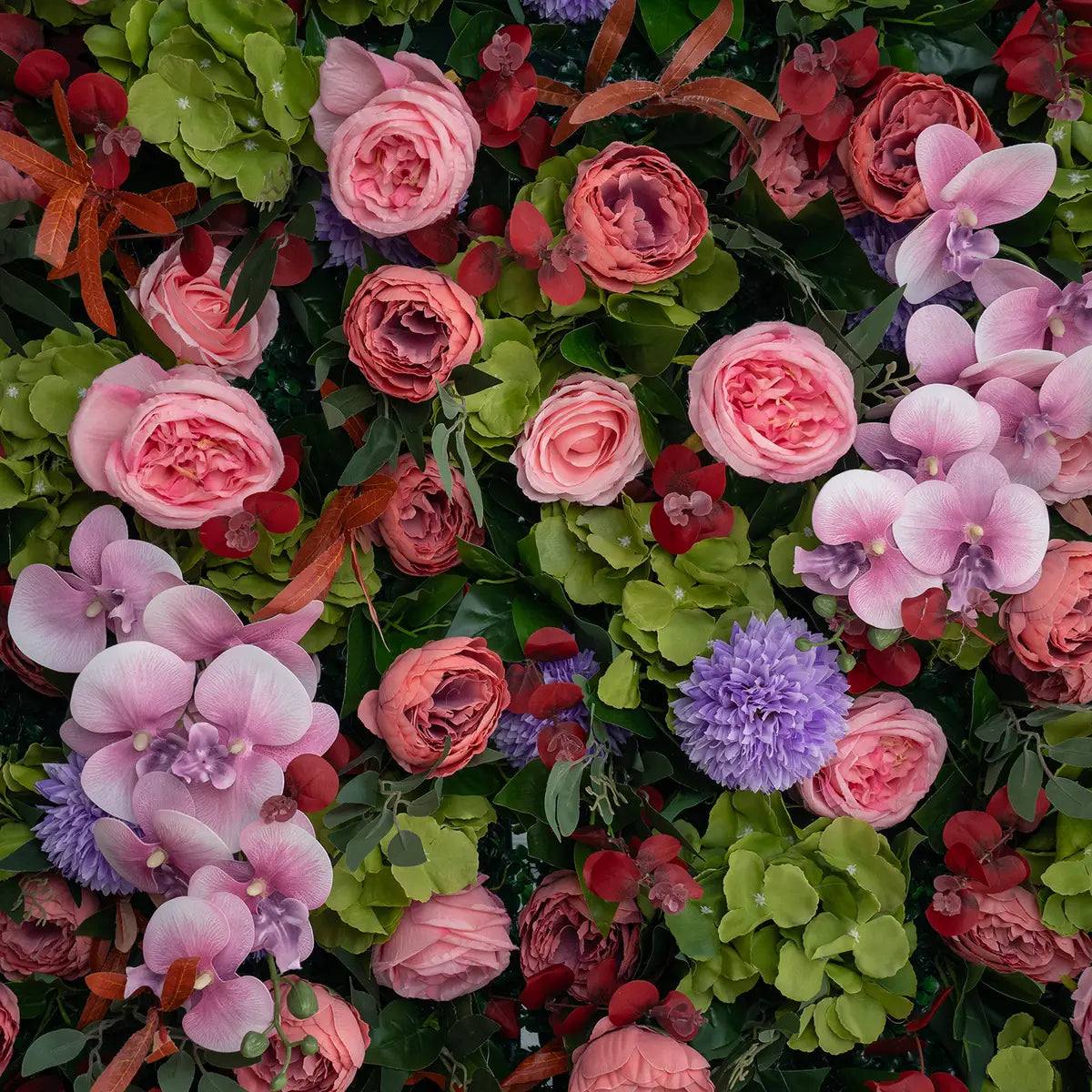 Lightning Deals: Flower Wall 5D Purple Pink Artificial Floral Backdrop for Event Party Decor