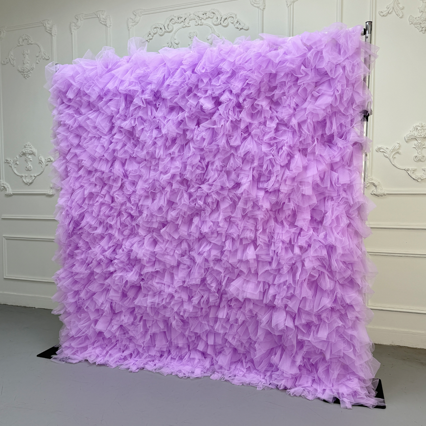 8×8ft Purple Sheer Tulle Decorative Wall Backdrop for Wedding Party Event