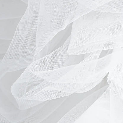 8×8ft White Sheer Tulle Decorative Wall Backdrop for Wedding Party Event