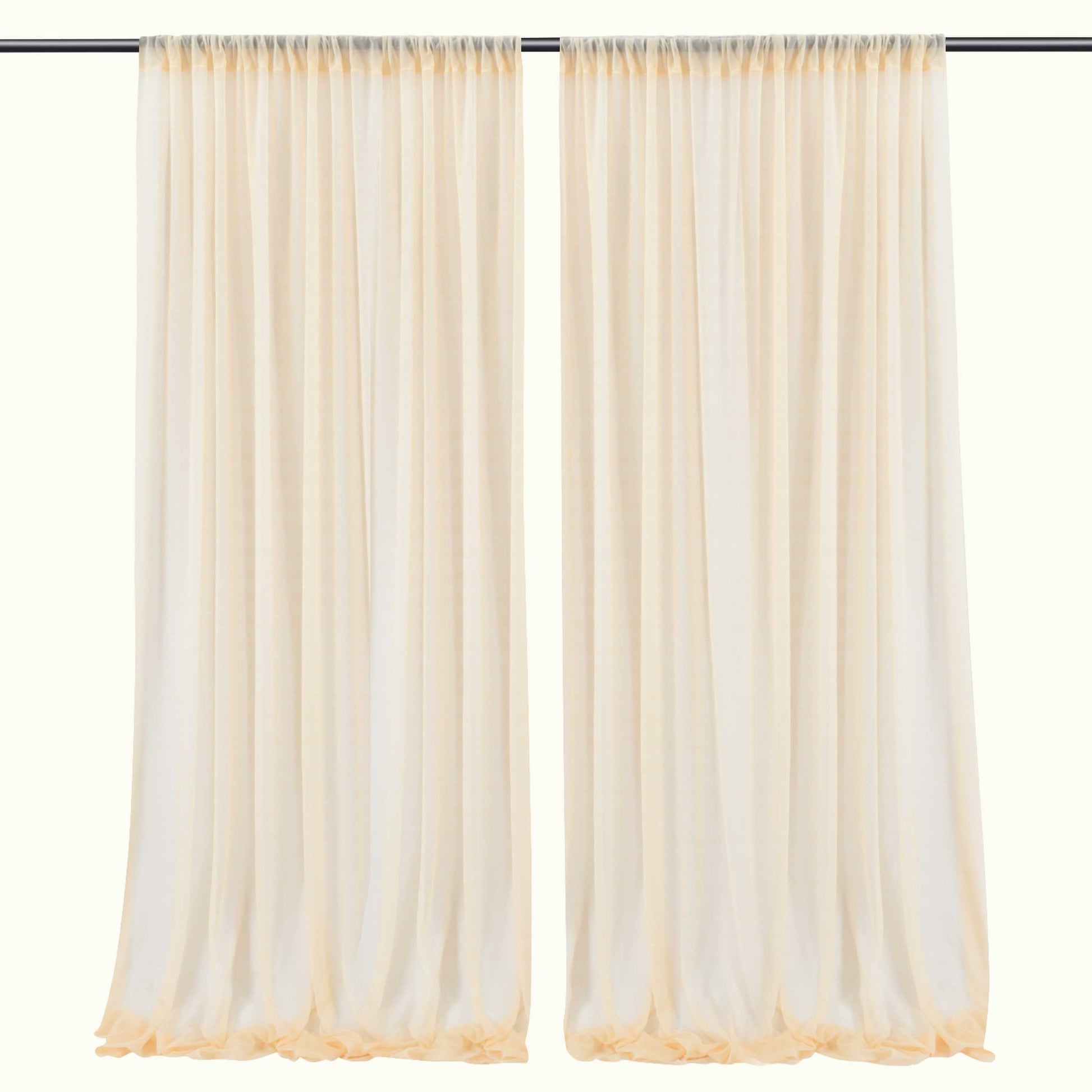 Chiffon Draping Curtains Draps Backdrop for Weeding Party Baby Shower Ceremony Window Decor - KetieStory