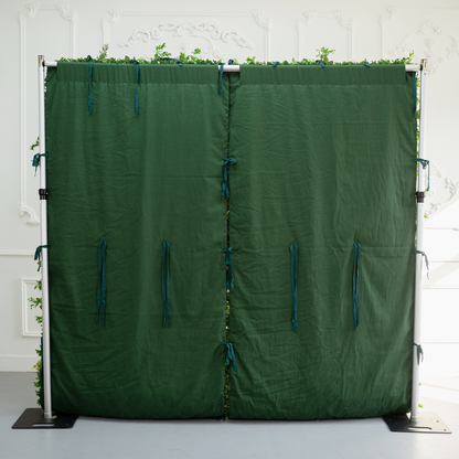 5D Spring Green White Flower Wall Backdrop with Fabric Backing for Wedding Event Party
