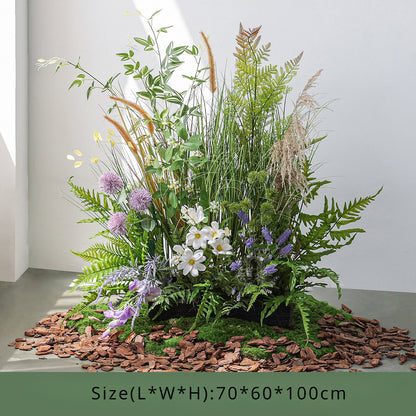 Ground Flower Arrangment Flowers and Plants Landscaping for Weeding Party Decoration - KetieStory