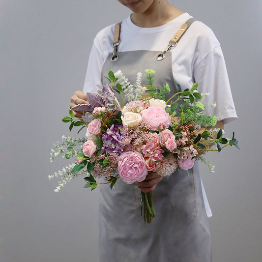 Bridal Bouquet Purple Pink Peony for Wedding Party Proposal - KetieStory