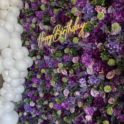 Flower Wall 3D Purple Rolling Up Curtain Floral Backdrop For Wedding Party Proposal Decor