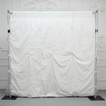 8×8ft Purple Sheer Tulle Decorative Wall Backdrop for Wedding Party Event