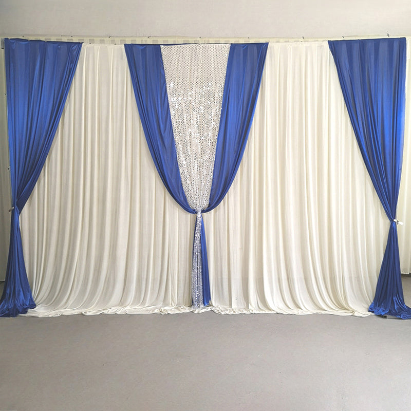 Ice Silk Draping Curtains Drapes Backdrop for Weeding Parties Ceremony Photography Banquet Event Party