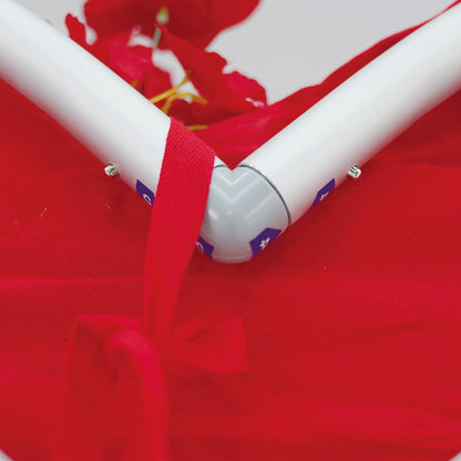 Flower Arch 8x8ft 5D Heart Shaped Red Roses Floral Fabric Backdrop Proposal Wedding Party Decor