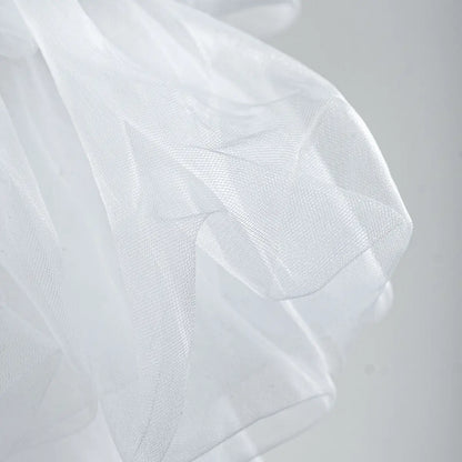 8×8ft White Sheer Tulle Decorative Wall Backdrop for Wedding Party Event