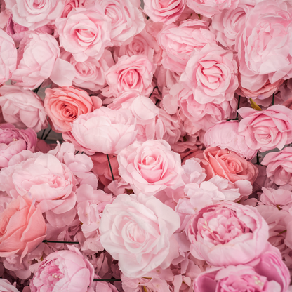 Lightning Deals: Heart Shaped Flower Arch 8x8ft Pink Roses Floral Fabric Backdrop Proposal Wedding Party Decor