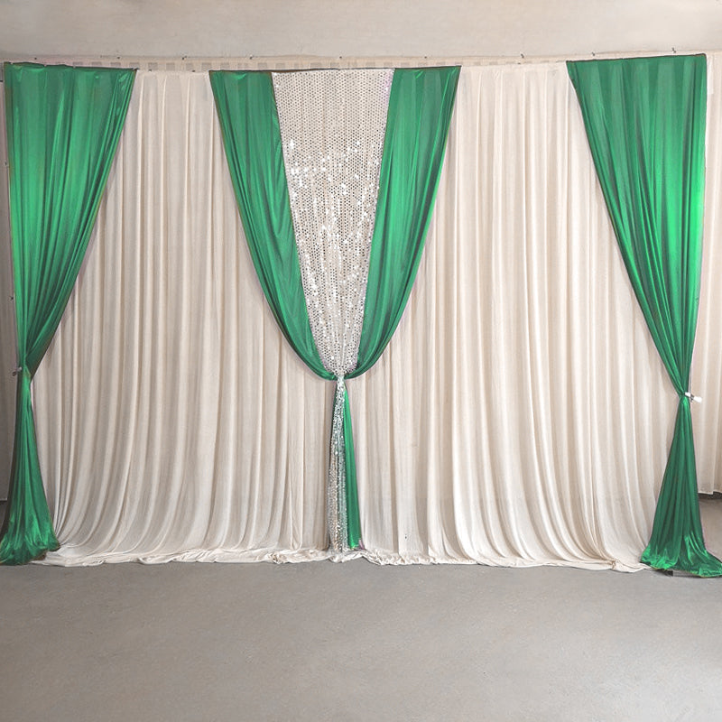 Ice Silk Draping Curtains Drapes Backdrop for Weeding Parties Ceremony Photography Banquet Event Party - KetieStory