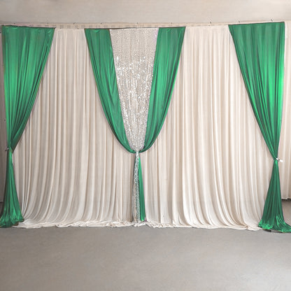 Ice Silk Draping Curtains Drapes Backdrop for Weeding Parties Ceremony Photography Banquet Event Party - KetieStory