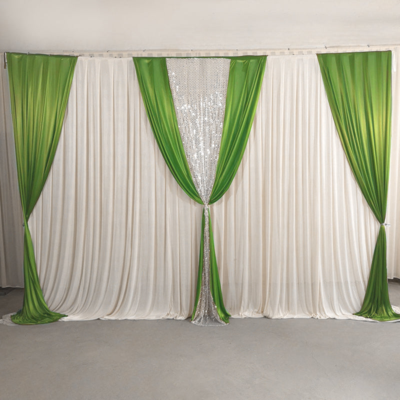 Ice Silk Draping Curtains Drapes Backdrop for Weeding Parties Ceremony Photography Banquet Event Party - KetieStory