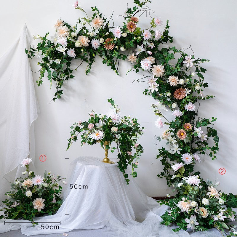 Green Vine Wall Hanging Plant for Wedding Party Decor Proposal