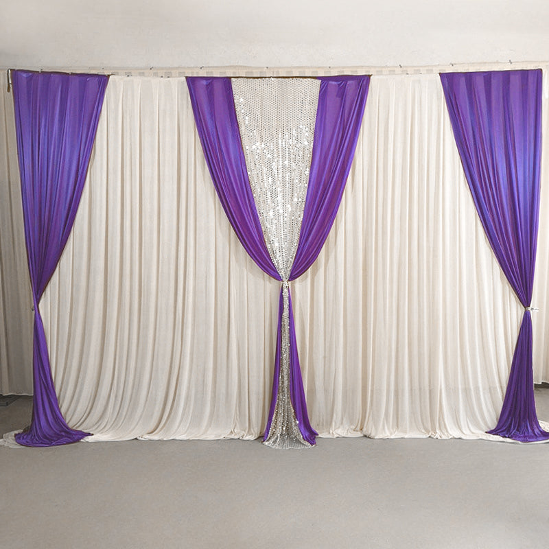 Ice Silk Draping Curtains Drapes Backdrop for Weeding Parties Ceremony Photography Banquet Event Party - KetieStory