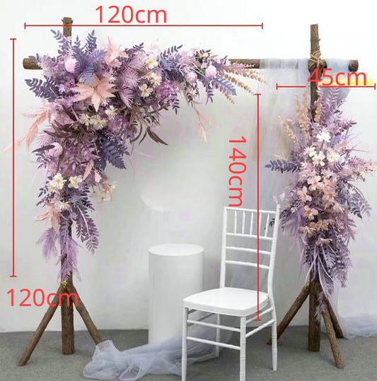 Purple Triangular Hanging Flower for Wedding Party Decor Proposal - KetieStory