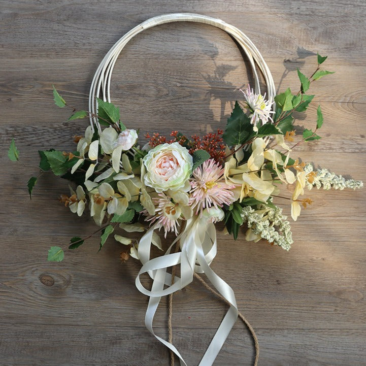 Bridal Wedding Wreath - Champagne Rose